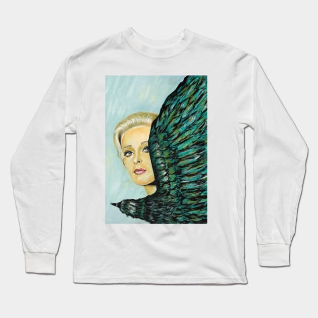 Tippi Hedren Long Sleeve T-Shirt by Svetlana Pelin